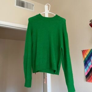 H&M Vibrant Green Crew Neck Sweater